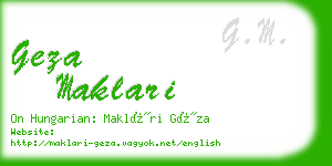 geza maklari business card